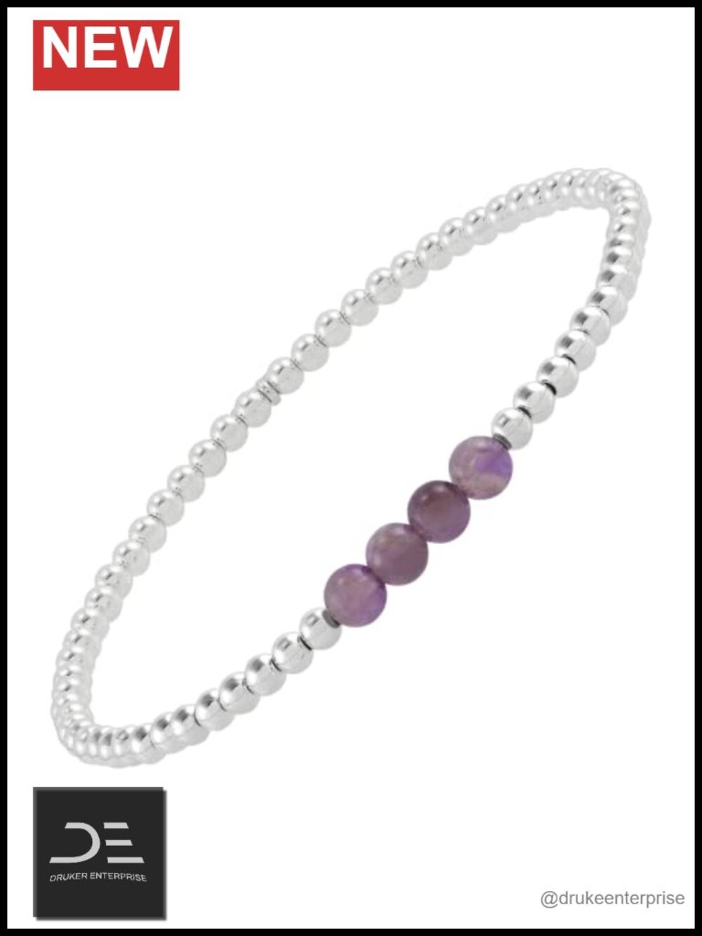 Silpada Just Perfect Bracelet Sterling Silver Amethyst